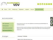 Tablet Screenshot of anmeldung.bw-vdv.de